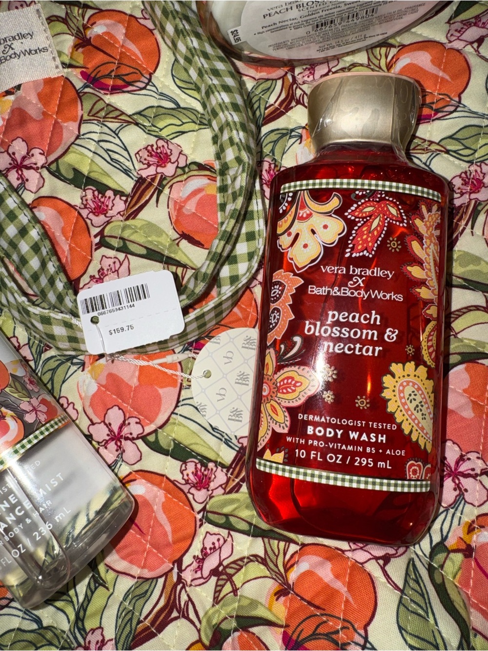 Vera Bradley x Bath & Body Works Peach Blossom & Nectar Gift Set Tote included - Picture 5 of 8